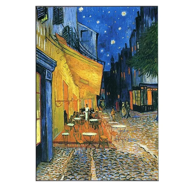 

Pure hand-painted open-air café Van Gogh oil painting entryway hallway bedroom abstract decoration