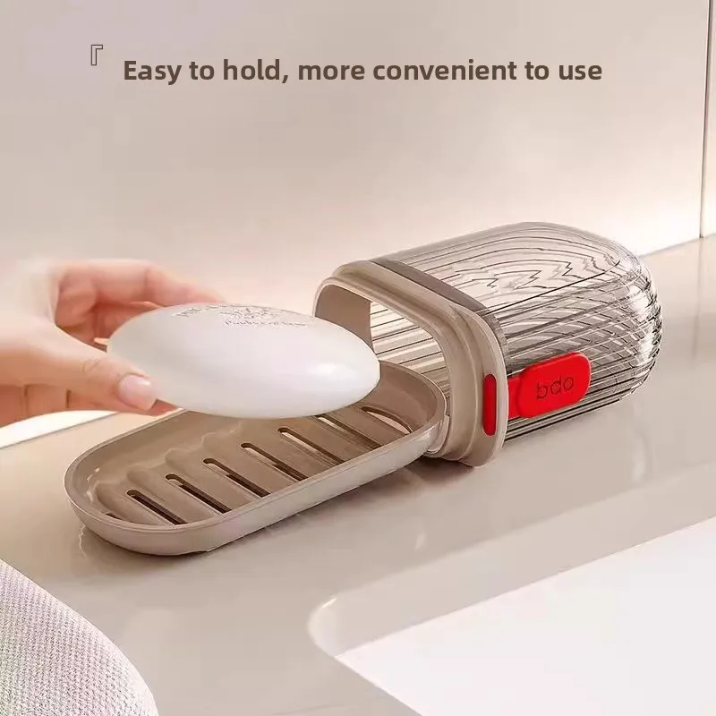 

Portable Soap Di Travel Sed Draining with Lid Transparent Luxury High End Soap Box for Home And Personal Use