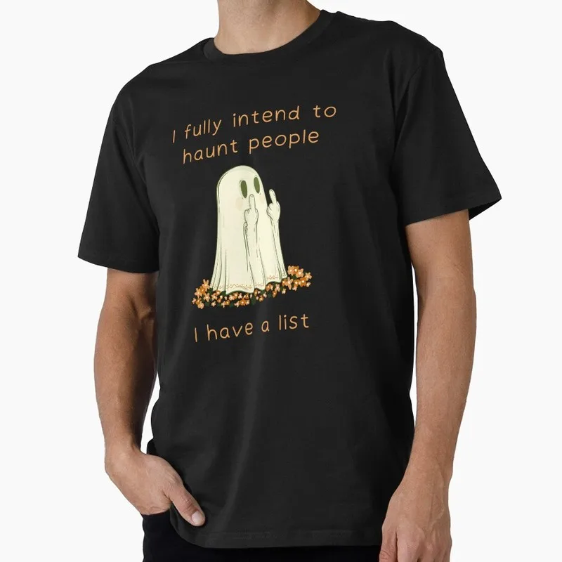 I’ll Be Haunting People Cute Halloween Gift T Shirt Funny Spooky Boo Cute Ghost Lover Tee Unisex Trick or Treat Costume Party