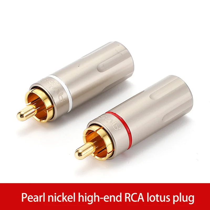 

24k Gold Plated RCA Audio Cable Phono Plug Solder Type Hi-Fi OFC AV Amplifier Speaker Coaxial Line for Mixer Sound Video Hi-End