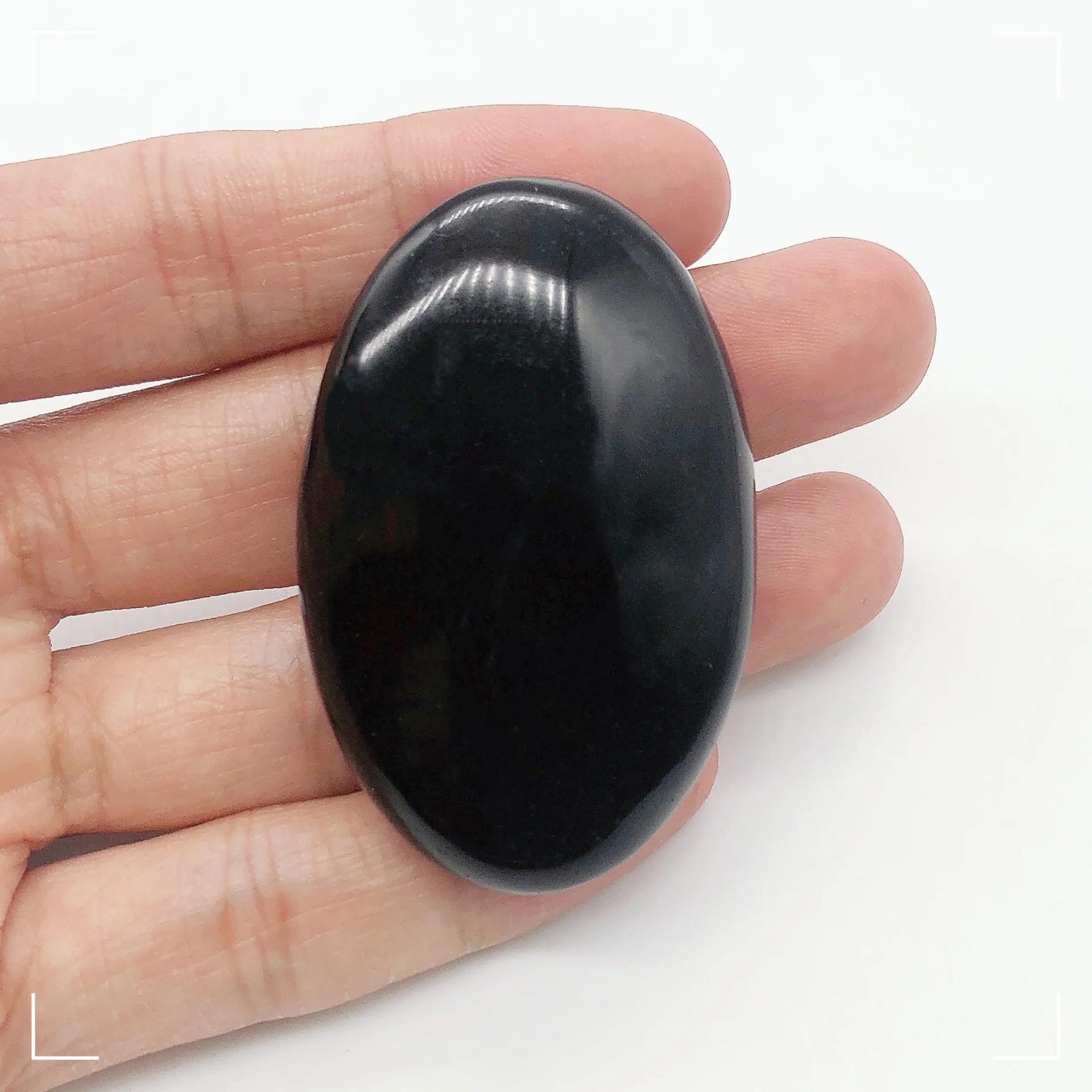 1PC Natural Obsidian Crystal Pocket Palm Stone Oval Decompression Crystal Energy Healing Home Room Decoration Gift collection