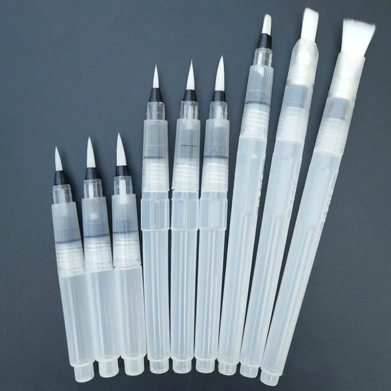 Refillable Watercolor Brush Pens, Soft Tip Water Brush Pen Set, Portable Leakproof Painting Drawing Pens for Watercolor, Calligr