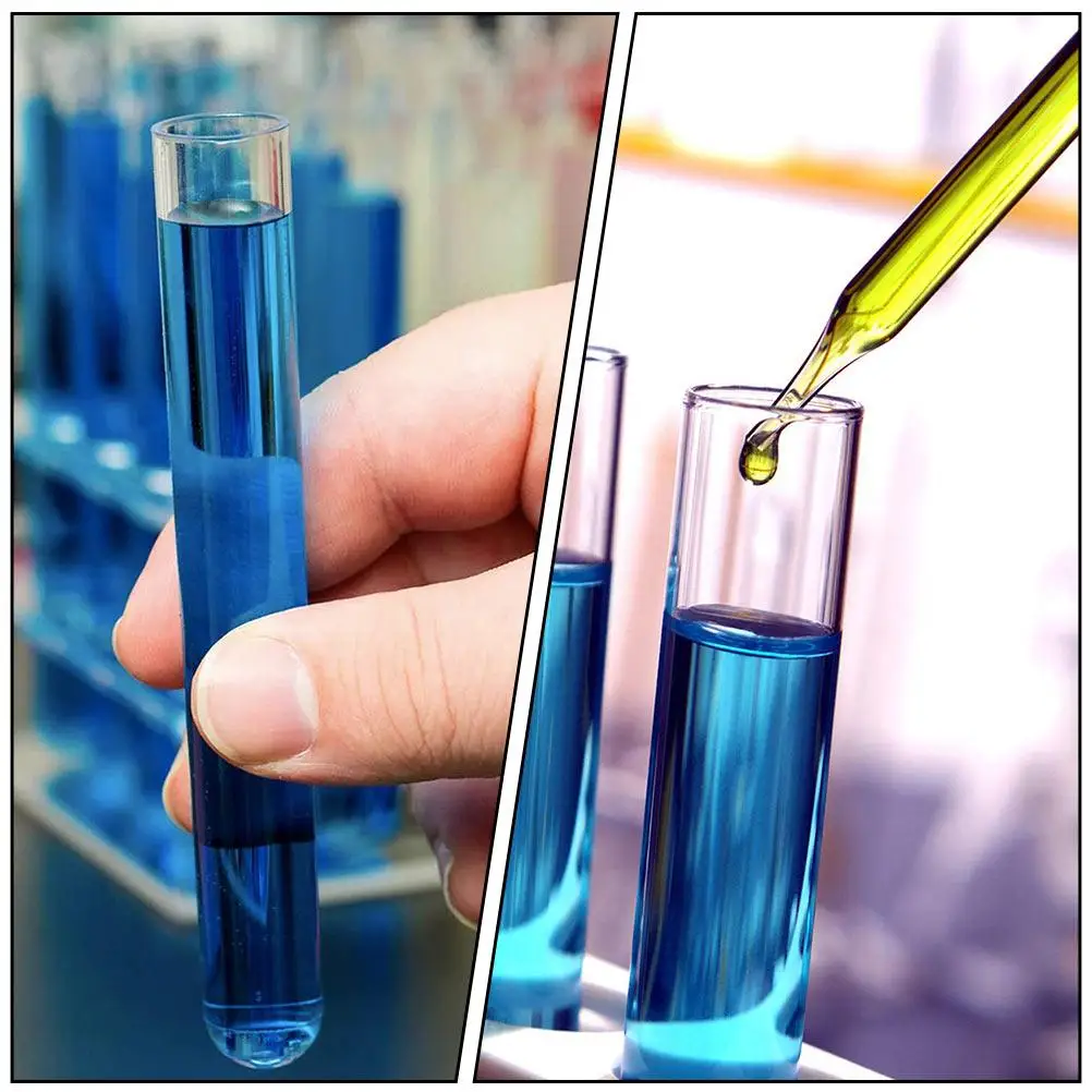 

10 Pcs Glass Storage Tubes Lab Test Vials with Corks Science Accessories Clear Transparent Glass Lids Lab Shoelace Science