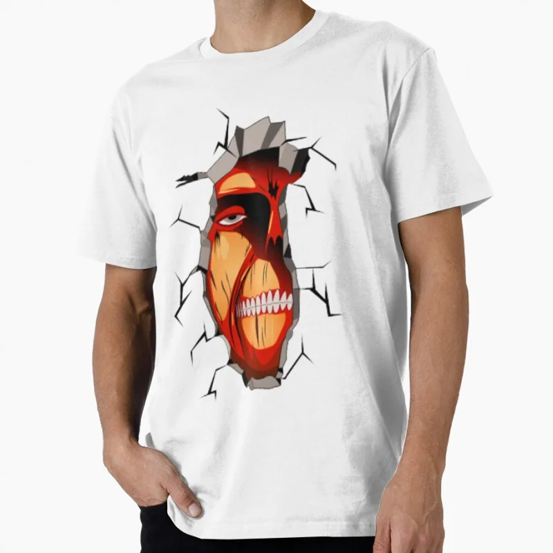 

Titan in the wall Attack On Titan Gift t shirt Anime lover Manga Graphic Tee Y2K clothes Large size Tops cartoon print shirts