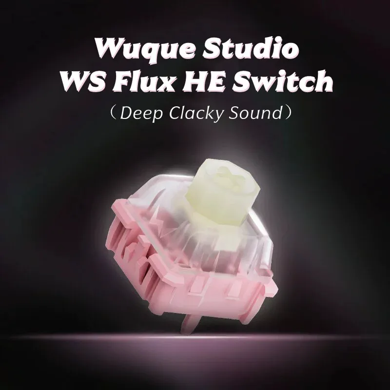 Wuque Studio WS Flux HE Switch Deep Clacky Sound 35gf Magnetic Linear Switches Prelubed Keyboard Switch for Hall Effect Keyboard