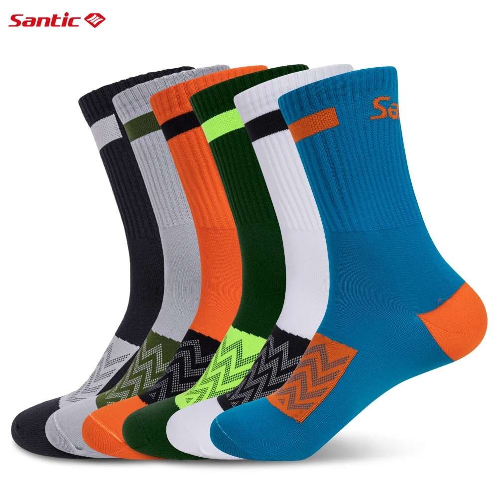 Santic Cycling Socks Breathable Multi Color High Elasticity Sports Outdoor Fitness Socks K3P146