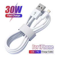 30W PD Original USB C Charging Cable For iPhone 11 12 13 Pro 14 Plus XS Max X XR 6 6S 7 8 Fast Charger USB Data Cables 1m 2m 3m