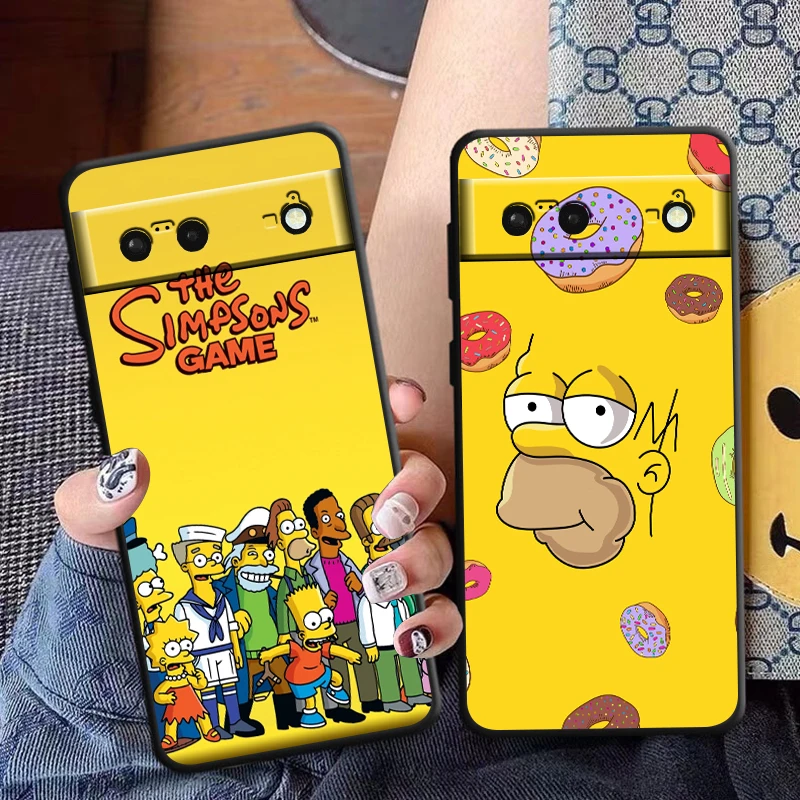 Bad Boy The Simpson Phone Case For Google Pixel 9 8 7 Pro 6 Pro 6A 5A 5 4 4A XL 5G Black Soft Fundas Cover