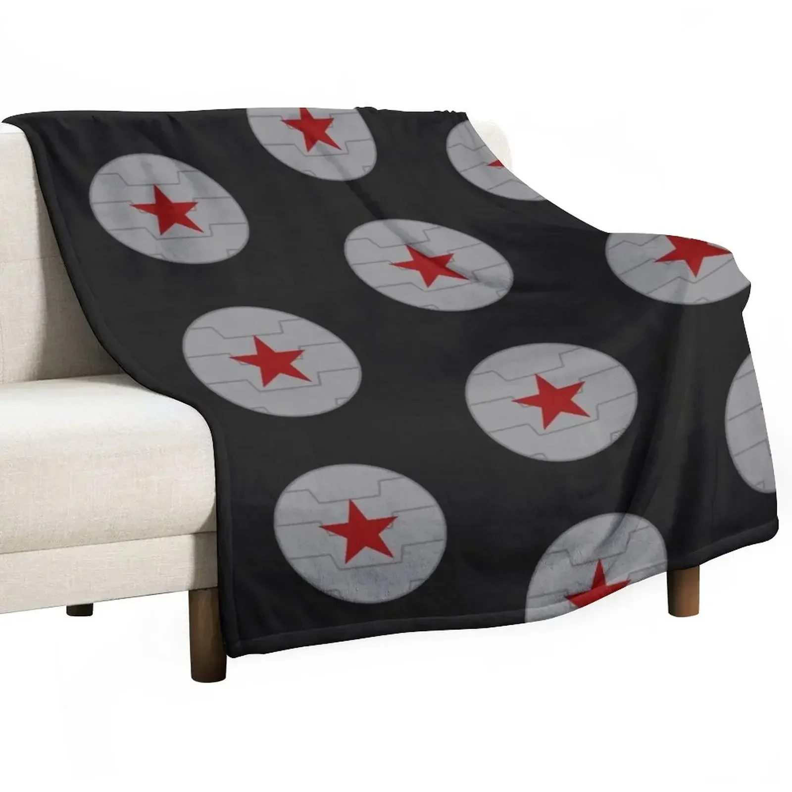 Winter soldier emblem Throw Blanket Soft Big funny gift Moving Blankets