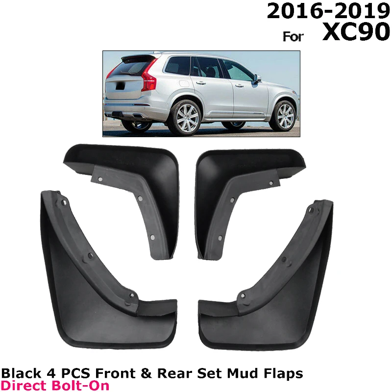 Splash Guards for Volvo XC90 2015-2020 4Pcs Front Rear Mud Flaps Mudguards Fender Car