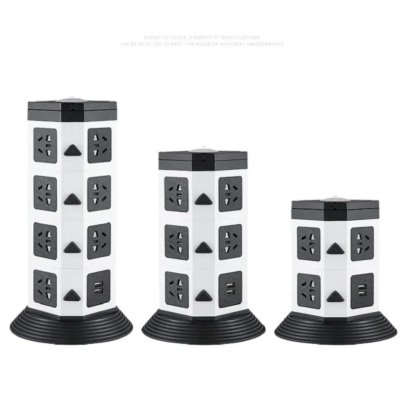 Imagem -05 - Tower Power Strip Vertical Desktop Multi Socket Cabo de Extensão Proteção contra Sobrecarga 11 15 Tomada com Dual Usb 18 m