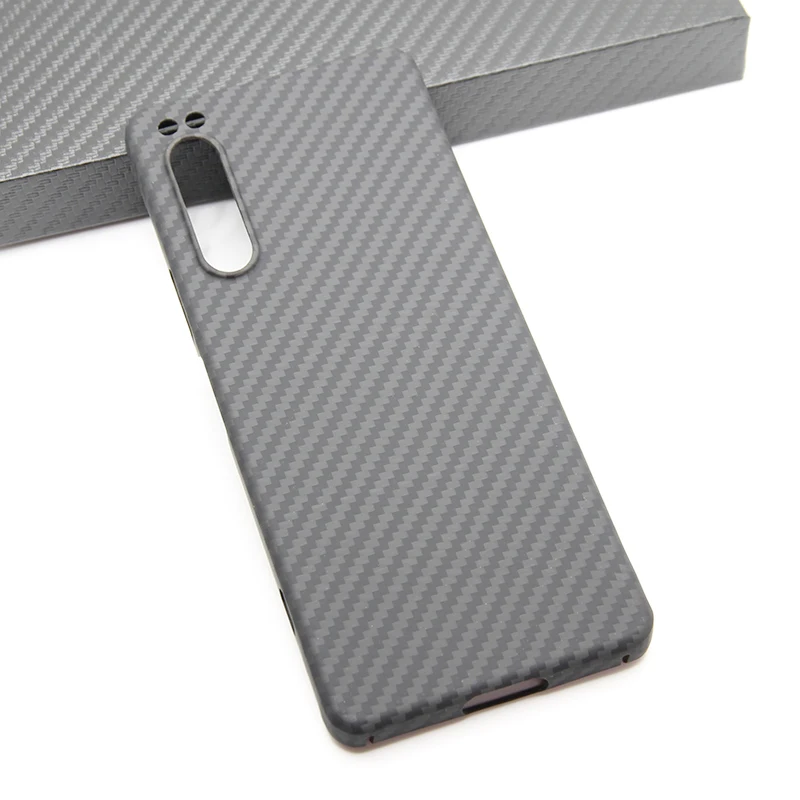 

Case for Sony Xperia 5 Ⅳ Ultrathin Real Carbon Fiber Aramid Anti-explosion Cell Mobile Phone Protective Cover Protection Shell