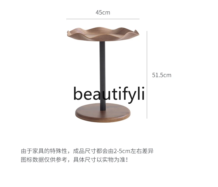 

yj5 Living room household small coffee table side table corner few solid wood bedside storage balcony small round table