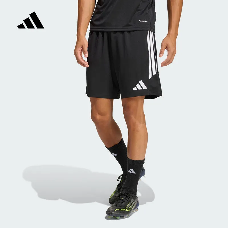 

Adidas Official Genuine Mens Knit Shorts Black White Three Stripes Breathable Zipper Pocket Sport Casual Shorts JY9719
