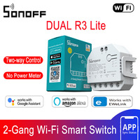 SONOFF Dual R3 Lite MINI WiFi Smart Switch Two-Way Control Smart Home 2 Gang Dual Relay Module Via eWeLink Alexa Google Home