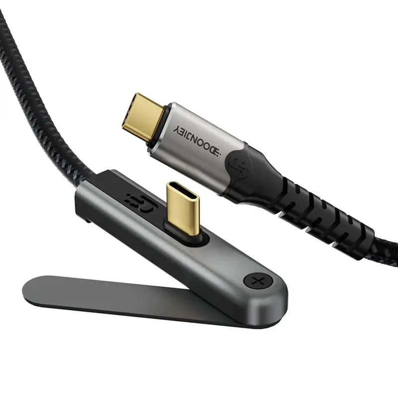 New Fully Functional Foldable Phone Holder Data Cable 1m USB3.2 Type-C Male to Male PD100W Fast Charging Data Transfer Adapter
