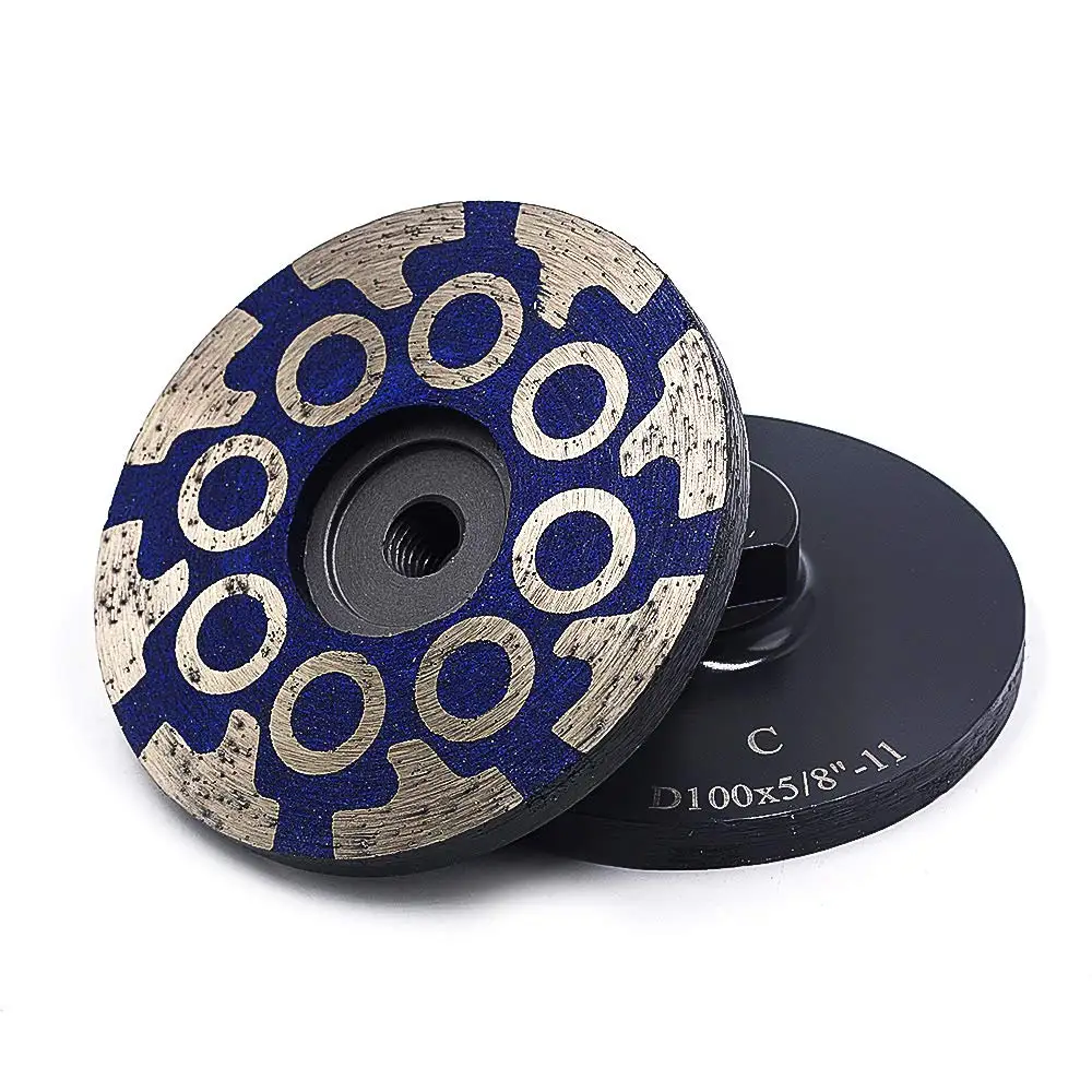 4"Diamond Cup Wheel Resin Diamond Grinding Wheel Coarse Grit with Thread 5/8“-11 or M14 for Grinding Stone Concrete and Tiles