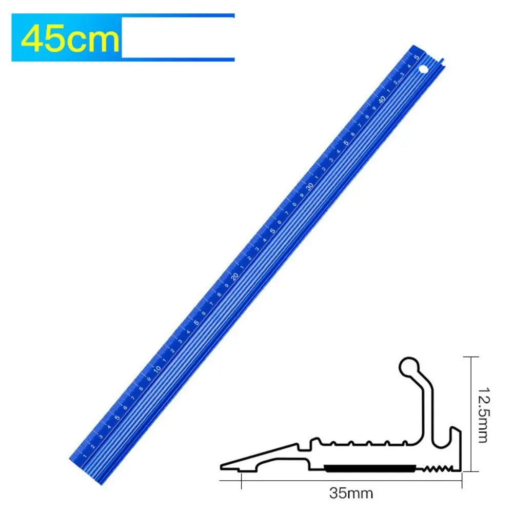 New Aluminum Alloy Straight Scale Ruler Straight Blue Aluminum Alloy Ruler Multi-function 3 Sizes Calibration Ruler Measuring
