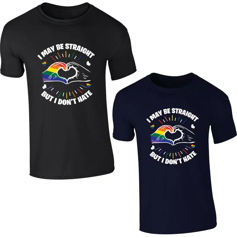 

Футболка I Maybe Straight, But Don't Hate Lgbt Gay Pride Heart Rainbow Color