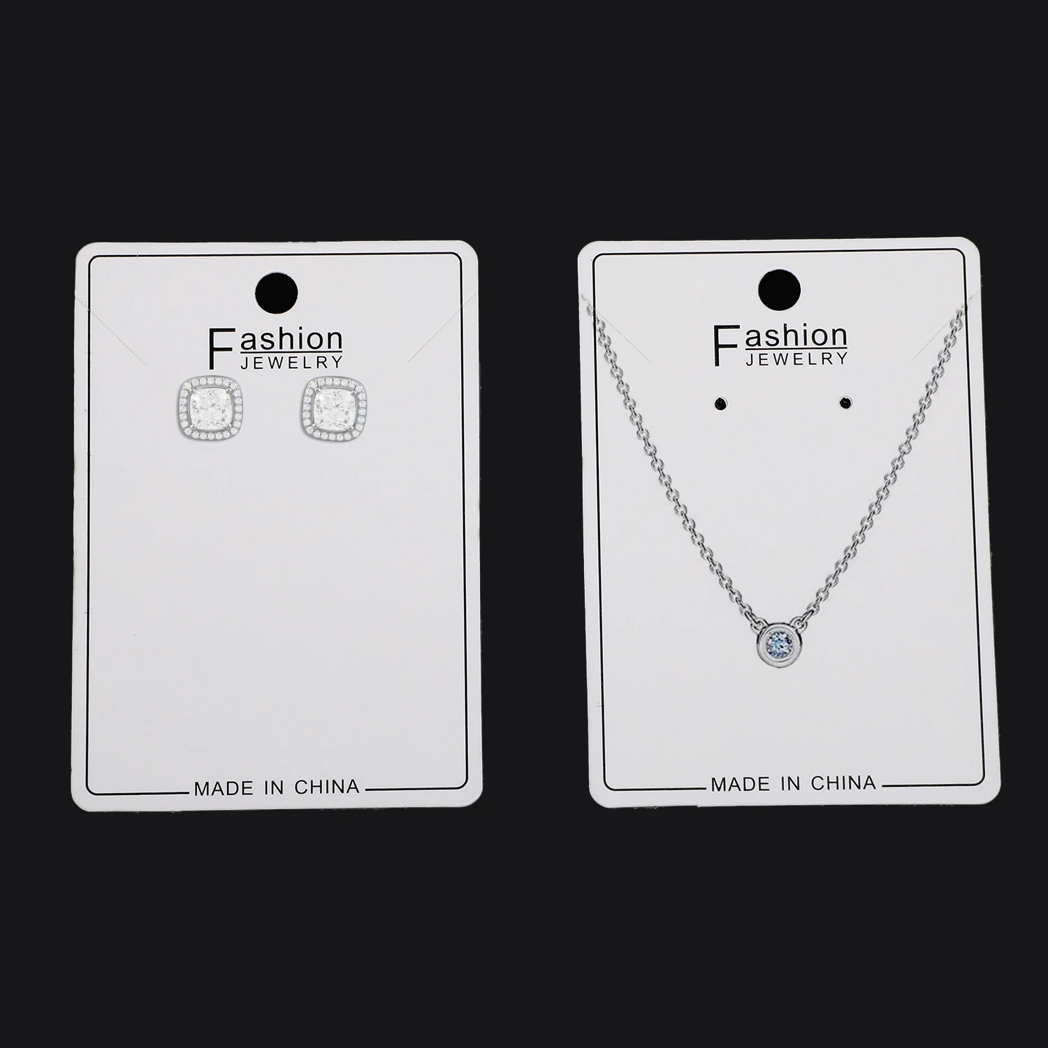 50/30pcs Multiple Sizes Jewelry Earring Necklace Plastic Cards Earring Stud Organizer Holder Hanging Display Card Studs Holder