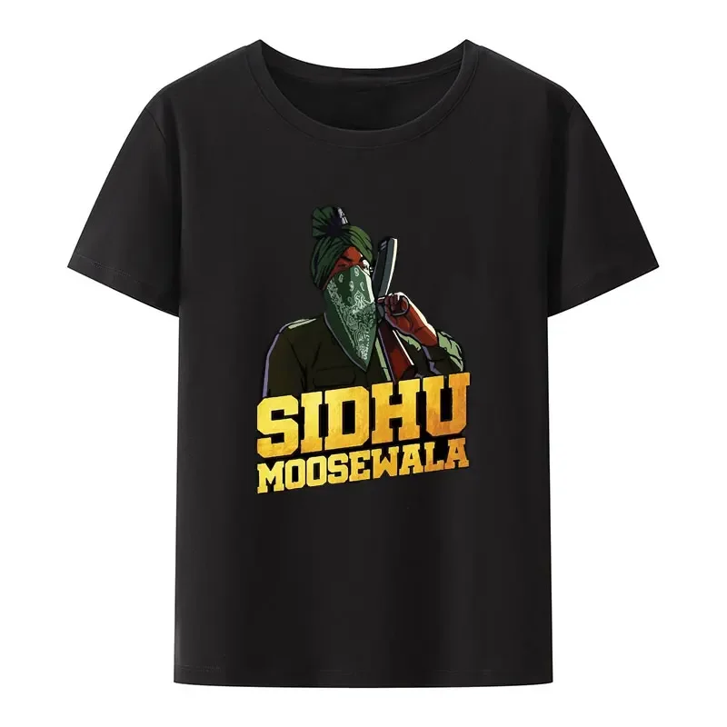 

Классическая Ретро-футболка Sidhu Moosewala из модала, Мужская одежда, повседневные свободные топы, Креативные мужские и женские модные рубашки с коротким рукавом и круглым вырезом