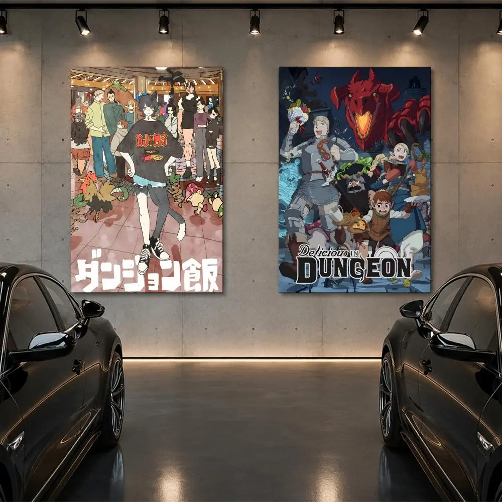 Anime D-Dungeons Meshi Poster Room Decor Home Wall Art Printing Waterproof Garage BedRoom Posters Gift