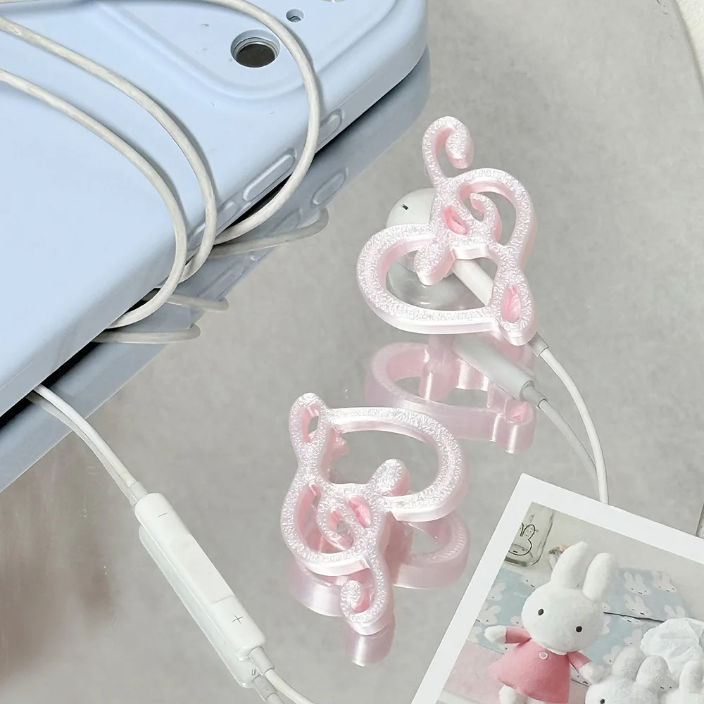 Heart Bow Earphone Charms Creative Hollow Out DIY Wired Earbuds Decor Ornament Sweet Girl Accessories Gift Women