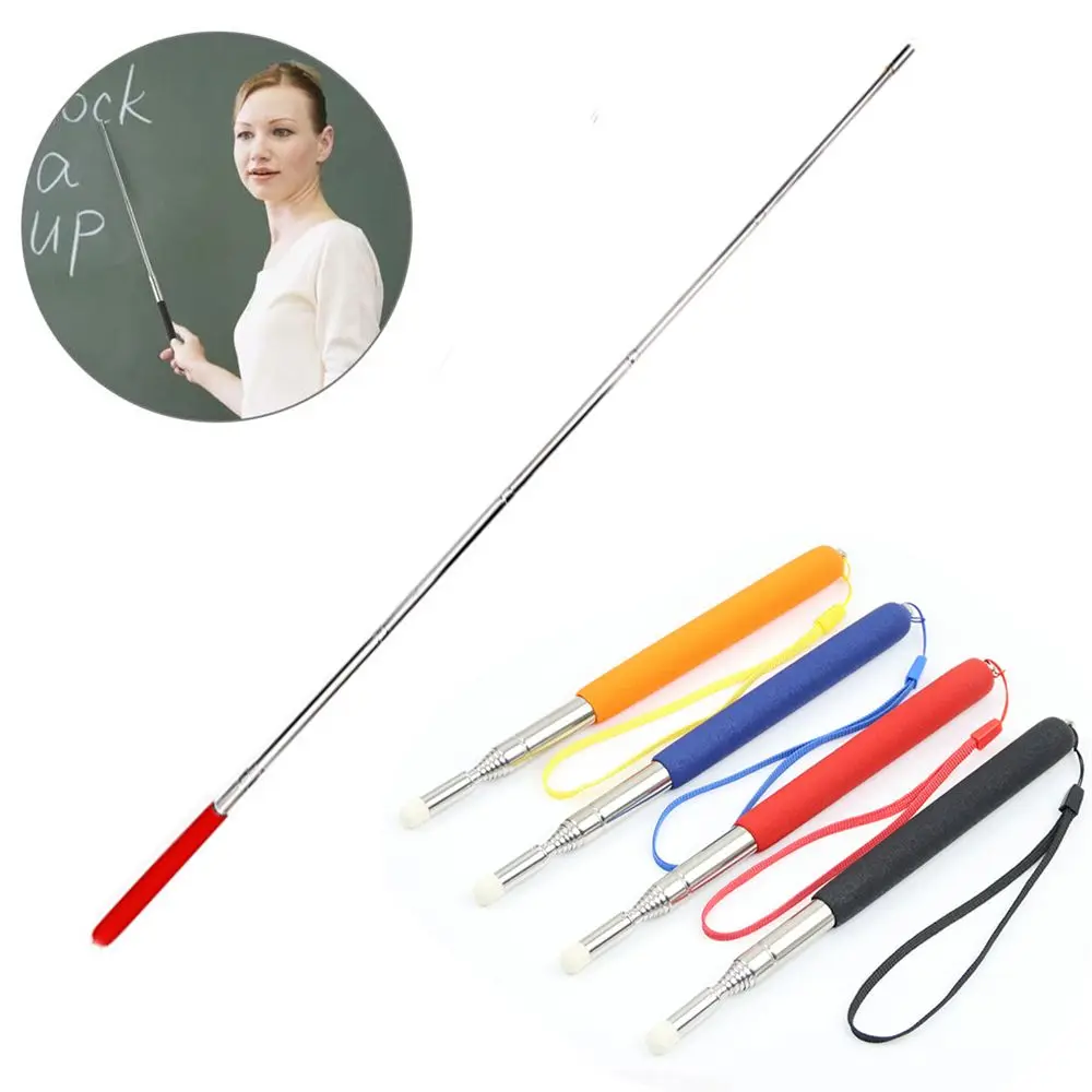 Stainless Steel Durable Classroom Retractable Extendable Hand Pointer Presenter Pointing Pointer Pen For Teaching