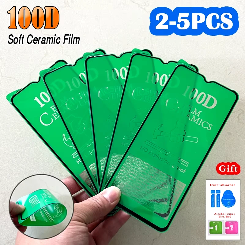 2-5Pcs 100D Soft Ceramic Film For iPhone 11 12 13 14 15 Pro Max 7 8 6 Plus X XR XS Mini 13promax Screen Protector HD/Matte Galss