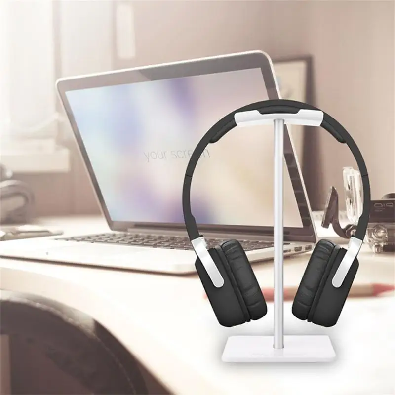 ABS Solid Base Headphone Stand For Headset Stands Supporting Bar Flexible Headrest Accessories For Headphones Bracket