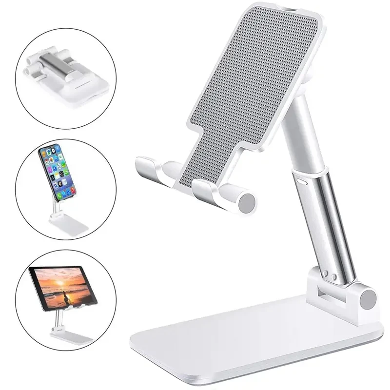 حامل الهاتف المحمول المكتبي لهاتف IPhone IPad Xiaomi حامل الكمبيوتر اللوحي القابل للتعديل لسطح المكتب وحامل الهاتف الخليوي العالمي