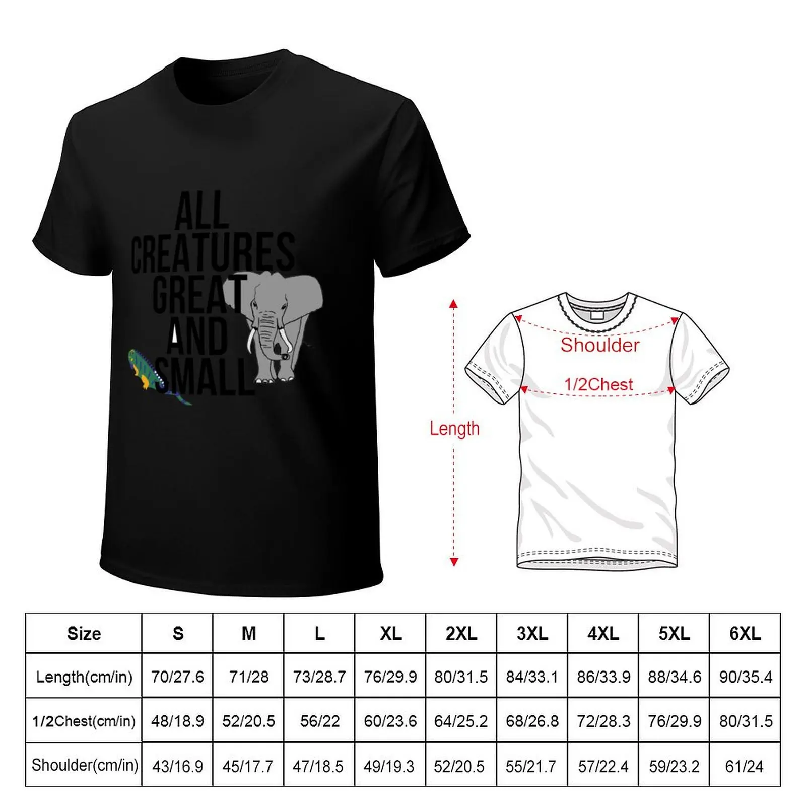 All Creatures Great and Small (7) T-Shirt Soft Casual Short Sleeve Cotton Tee