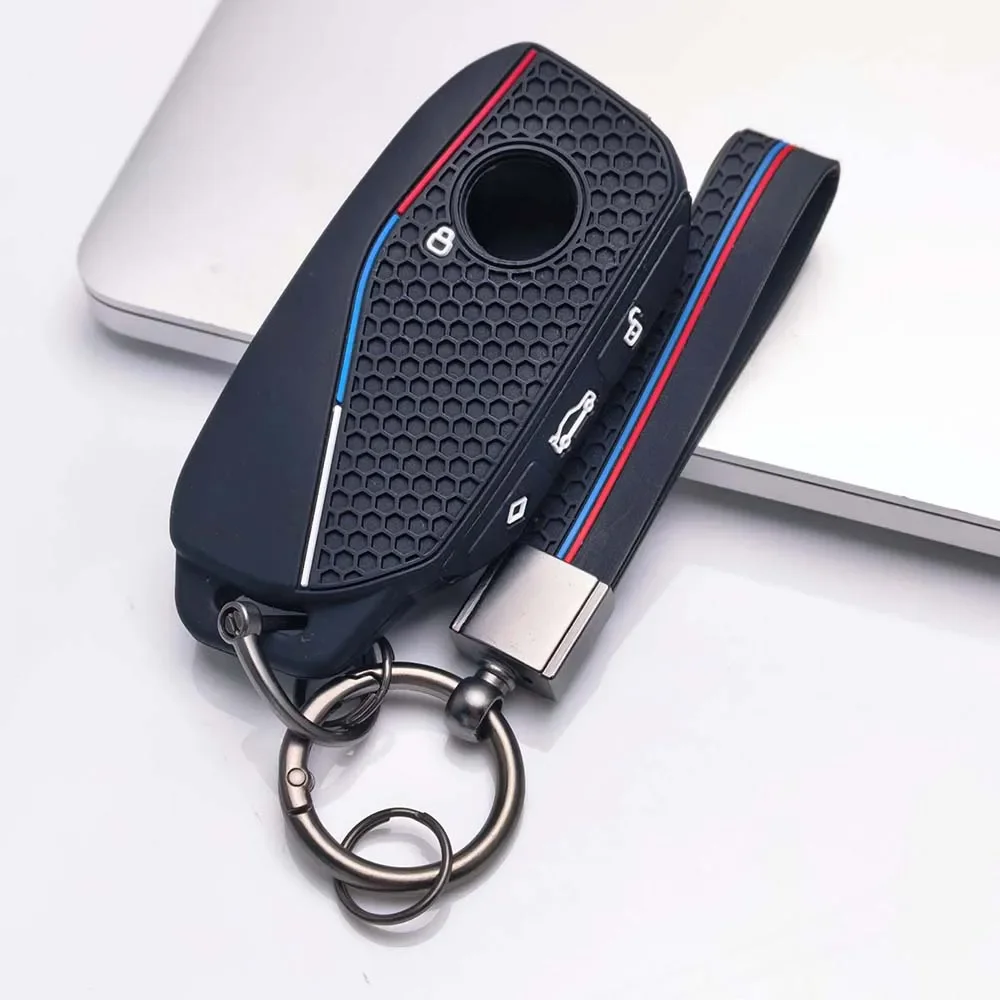 For BMW I7 X7 G07 LCI IX I20 X1 U11 7 Series G70 G09 XM U06 G81 M3 New Silicone Car Key Case Cover Protect Shell Fob Accessories