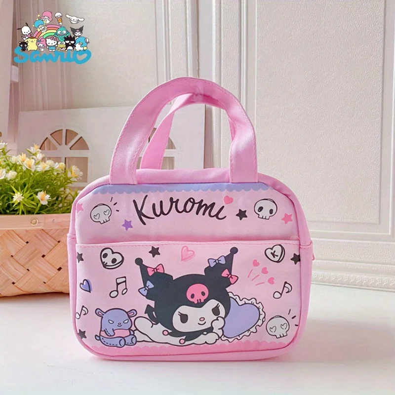 Hellokitty cartone animato giapponese Kuomi borsa per il pranzo isolata carina comoda borsa Bento portatile pieghevole