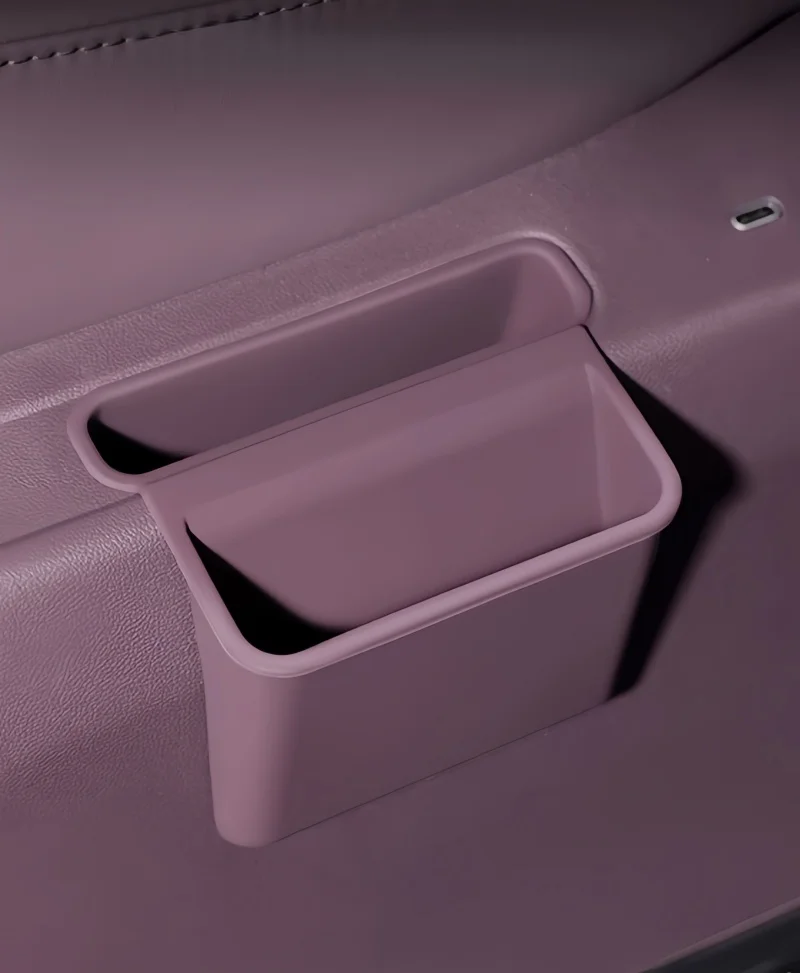 Car Second Row Seat Side Storage Box Fit for XPENG GX 2026 Modify Silicone Pad Phone Storage Box Car Interior Accessories
