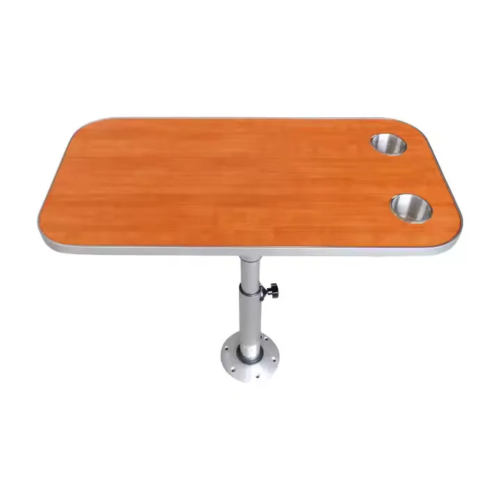 Hot Selling Wholesale AutoLiuma Adjustable Foldable Aluminum Alloy Wood Table Removable Interior Accessory Solution For RVs