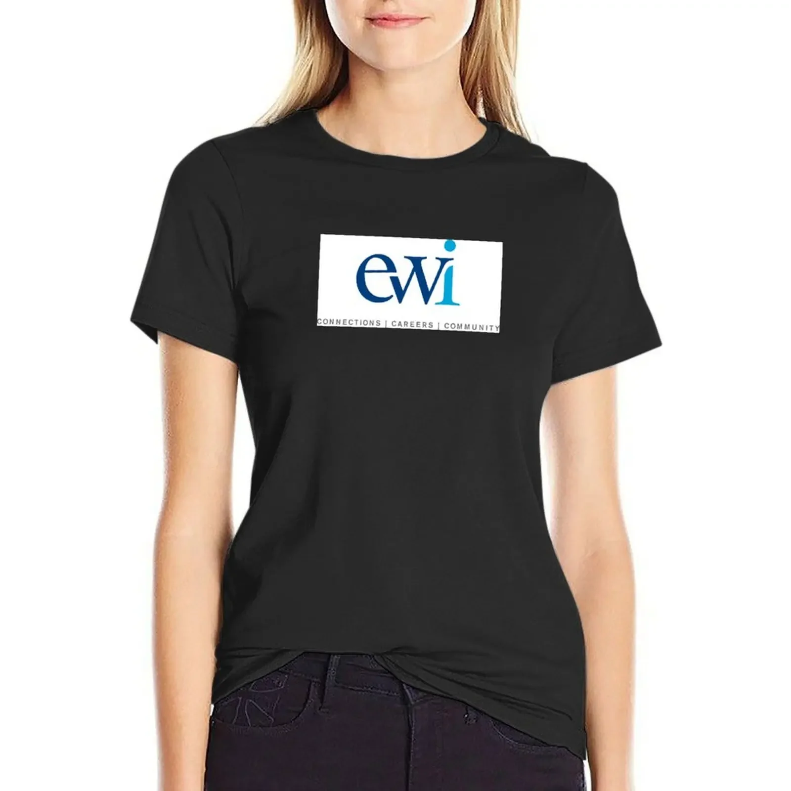 

EWI Full Color Logo T-Shirt animal print heavyweights blacks customs design your own tshirts for Women