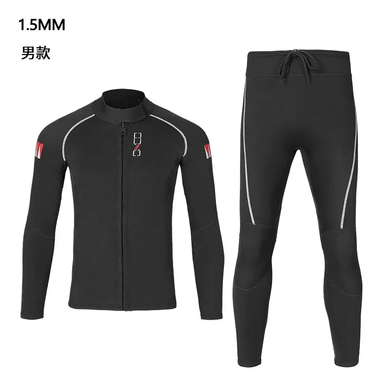 

1.5mm Outdoor Surfing Fishing & Hunting Wetsuit Men Women Underwater World Viewing Split Wetsuit Long Sleeve Long Pants Wetsuit