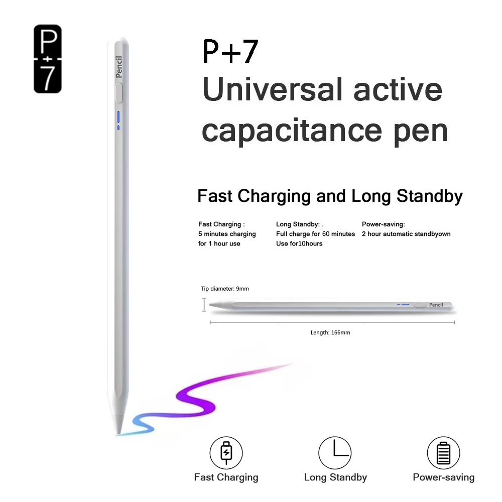 P+7 Universal Stylus BP16 Pen For Android IOS Touch Screen Capacitive Pen For Android IOS Tablet Phone Capacitive stylus