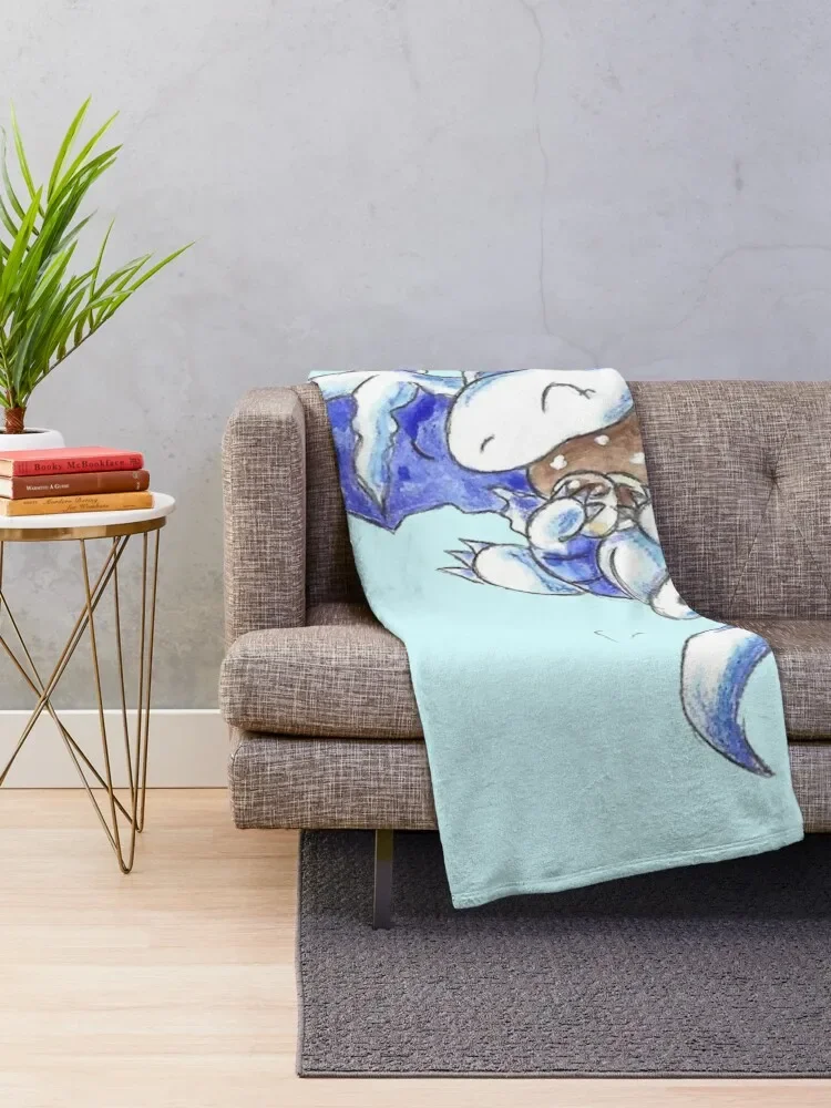 Ice and Hot Cocoa Throw Blanket cosplay anime Loose For Decorative Sofa Cute Plaid Blankets