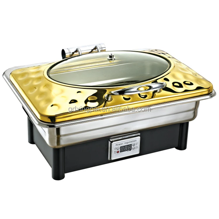XINGPAI Chaffing Dish Food Warmers Buffet Warming Tray Visual Temperature Chafing Dishes for Catering Serving Dish