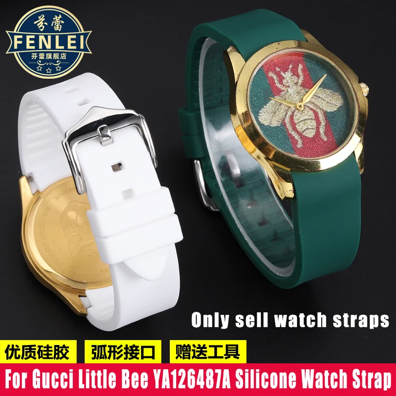Pour l'équation GC G-UCCI Rouge Vert 1474 Bracelet de montre en silicone YA1264033 bouche de périphérie Bracelet de montre en caoutchouc pour hommes et femmes 20mm 22mm Bracelet