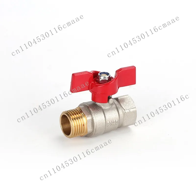 Brass ball valve wire buckle thread inner and outer wire 4 minutes 6 minutes 1 inch thickened heavy