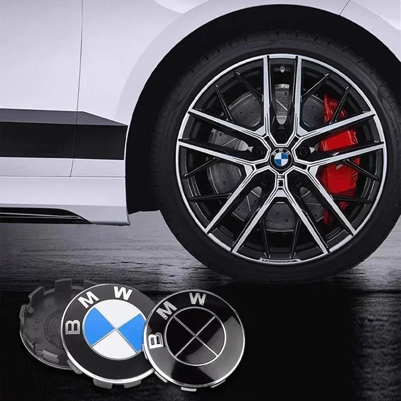 4pc 56/68mm Car Wheel Center Hub Cover Badge Logo Emblem for BMW E87 E30 E46 E28 E34 E39 E60 F02 F18 F35 G20 G03 G05 F10 E93 F20