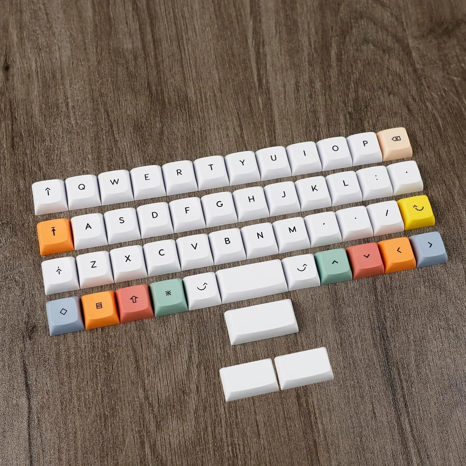 YMDK Colorful Theme Dye-Sub Top Print Blank XDA Keycap PBT for MX Switch 40% Keyboard Planck YMD40v2 Niu40 Corne Split46 Split36