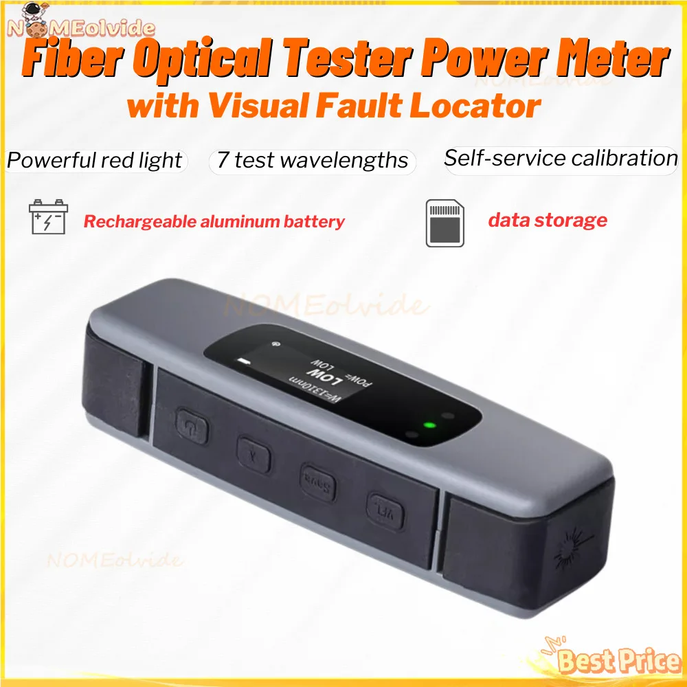 

Fiber Optical Tester Power Meter with Visual Fault Locator Red Light Source VFL OPM Multi meter Test Tools -70~+10 -50~+26dBm