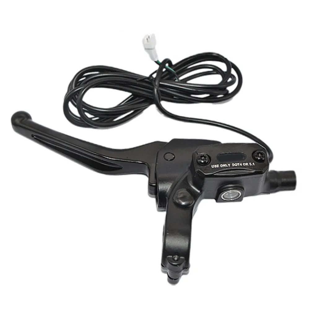 

Brake Lever Suitable for Both Electric Bikes & Scooters Featuring a Convenient Check Window; Support for Multiple Tubing Options