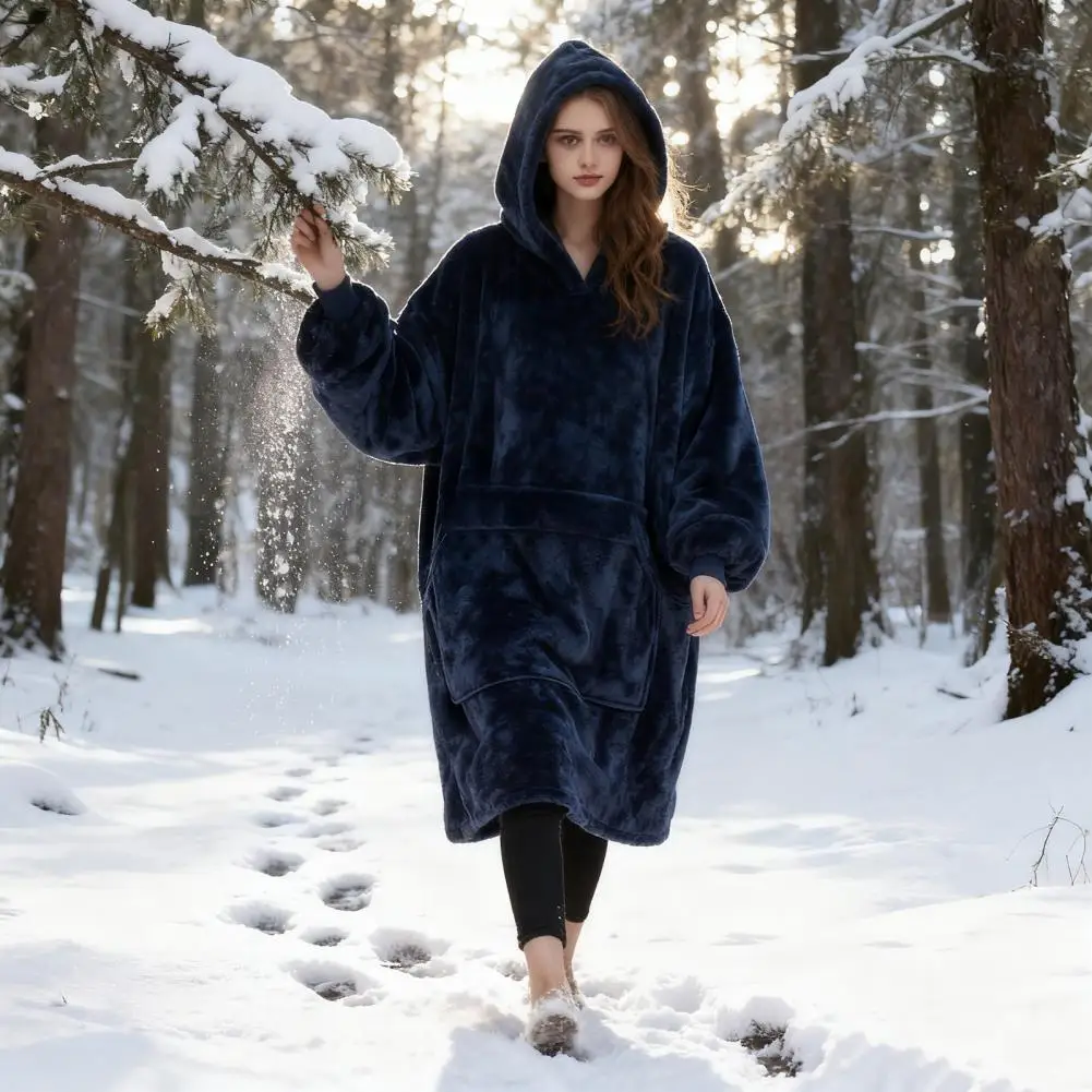 USB Verwarmde Pluche Trui Gewaad Fleece Deken Sweatshirt Dames Winterdeken Hoodie Oversized Warme Draagbare Dekens