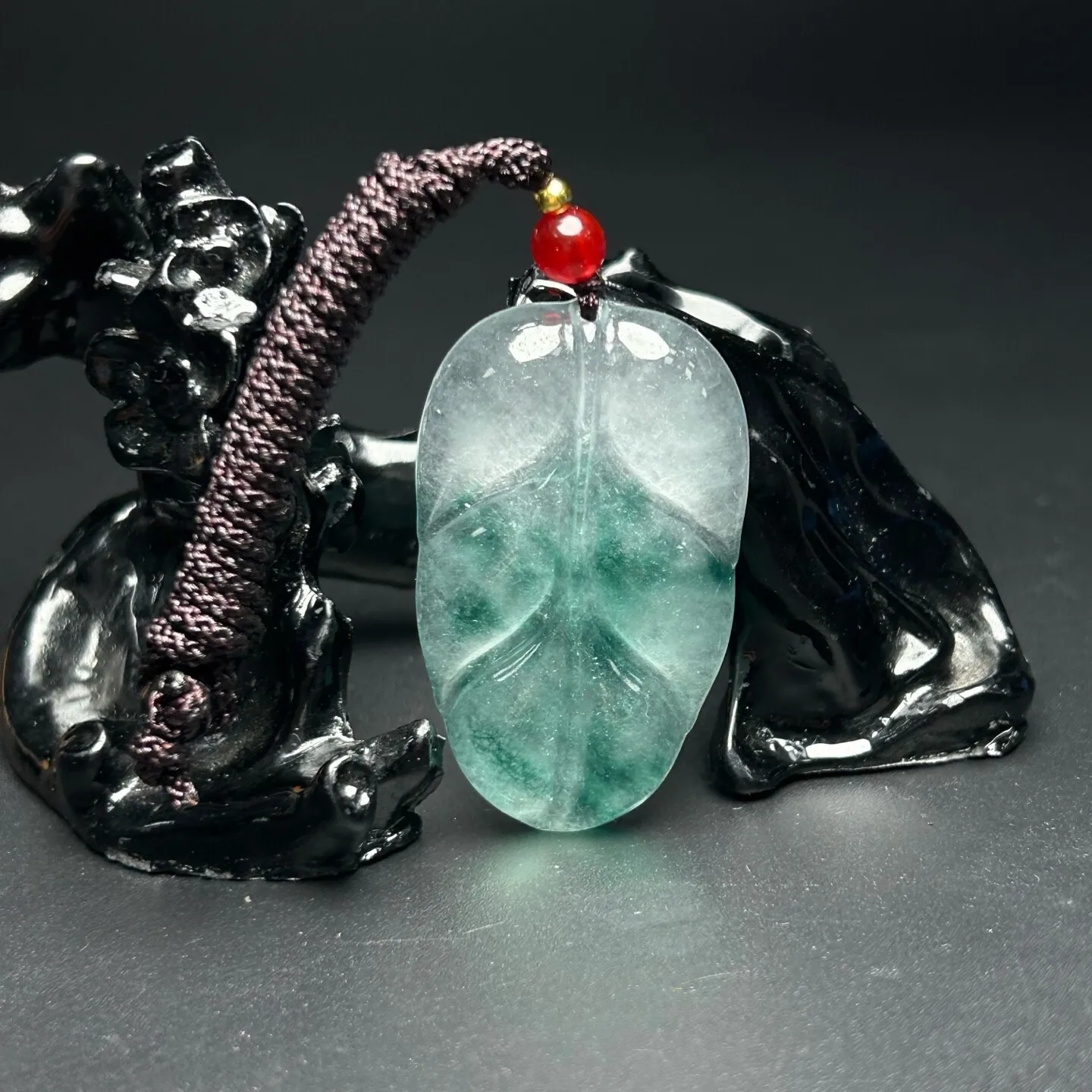 Real Natural High Ice Green Jade Jadeite amulet Pendant&Necklaces Jade Leaf Pendant