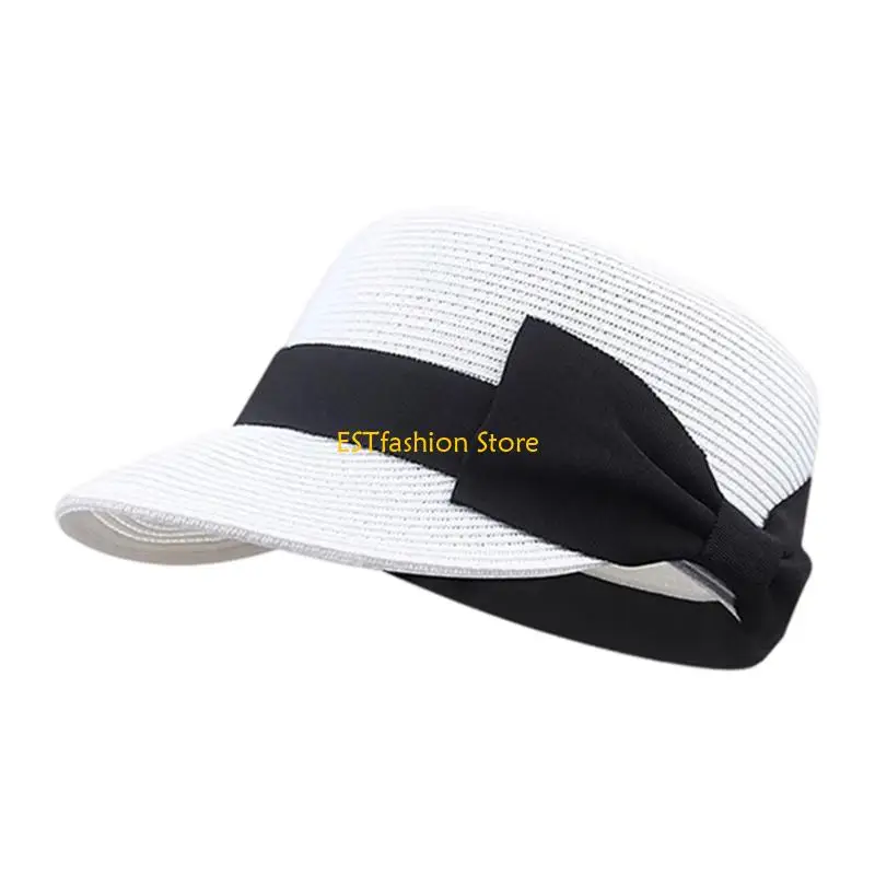 Y5GC Popular Woven Straw Sun Hat Foldable Design Wide Brims Sunproof Hat For Women